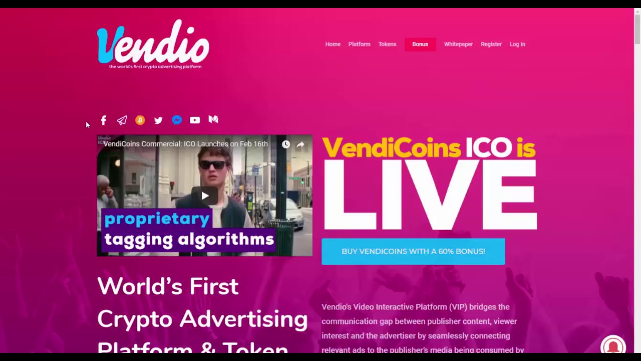 vendicoins - видеоинтерактивная платформа