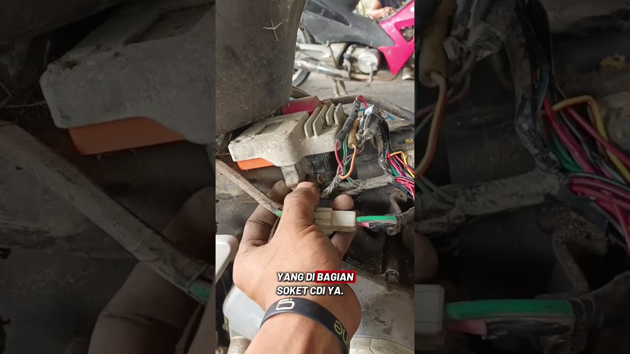 Kiprok atau regulator Honda karisma,supra125 mengalami shot atau konslet.