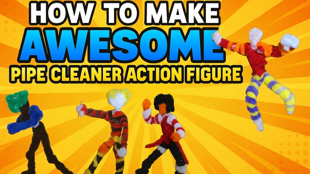 How to Make a Pipe Cleaner Action Figure! (Easy, no glue)