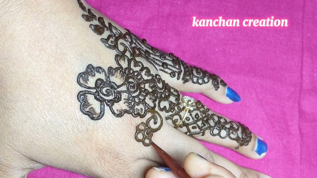 Christmas special latest mehndi/ New mehndi design step by step / unique back hand mehndi design