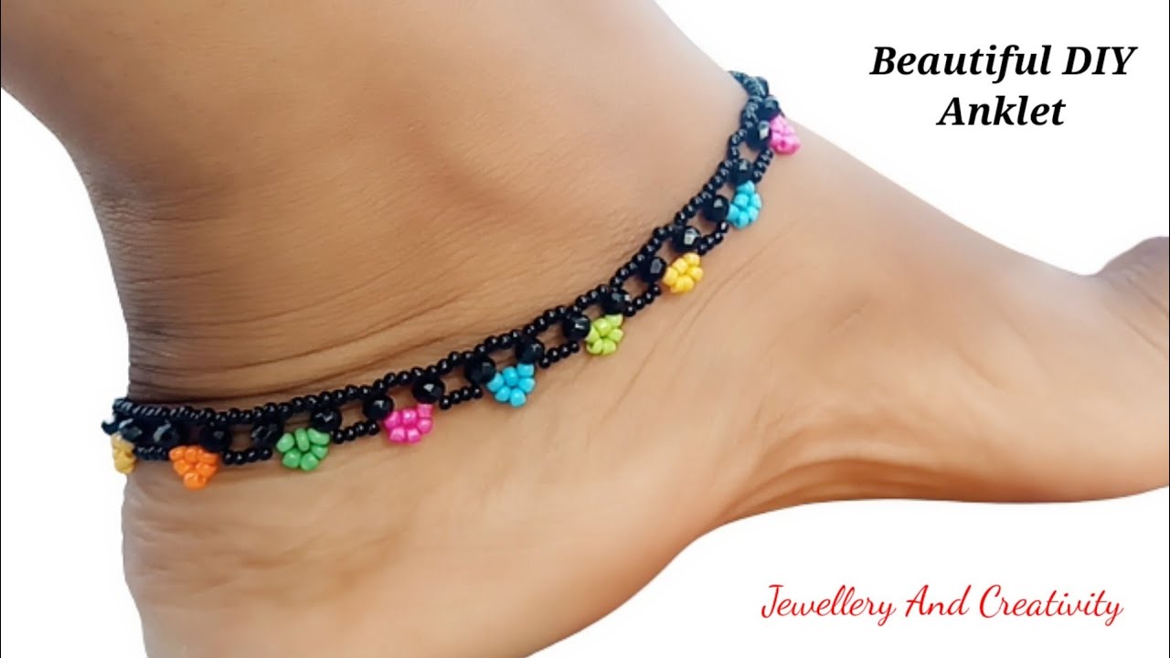 How To Make Anklet At Home || Payal Making At Home || Anklet Bracelet Tutorial