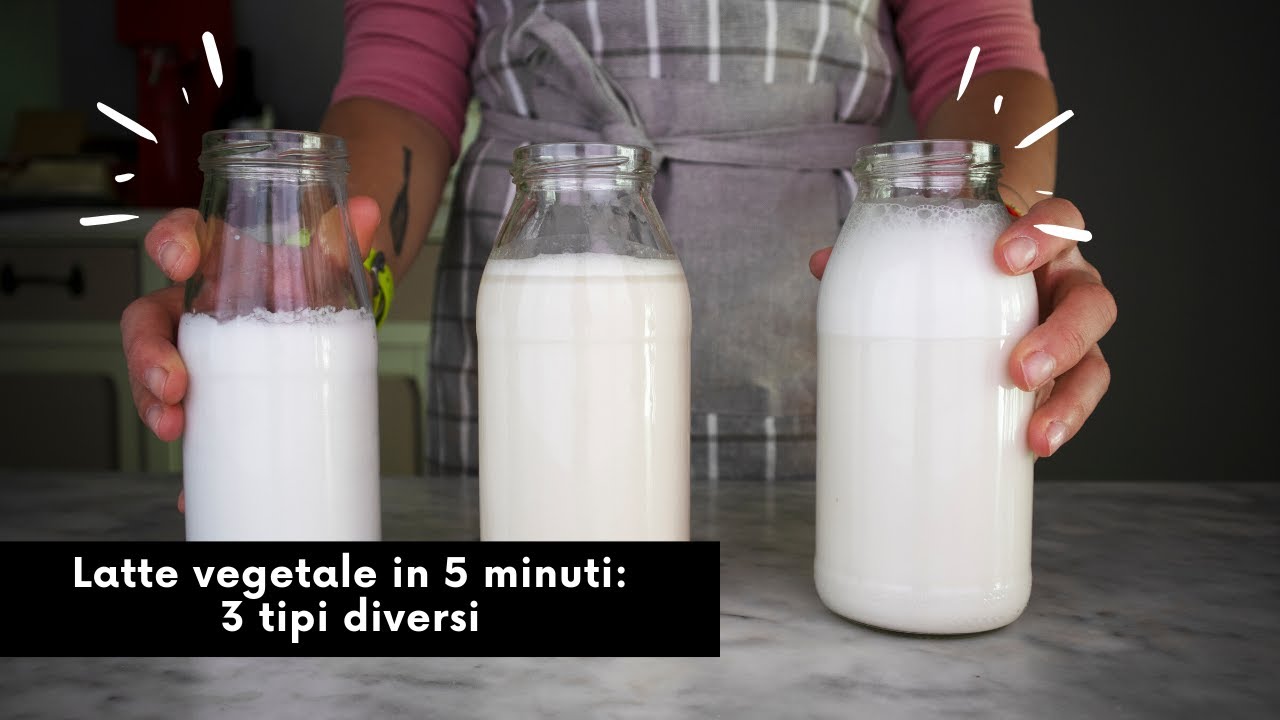 LATTE VEGETALE FATTO IN CASA: 3 tipi in 5 minuti