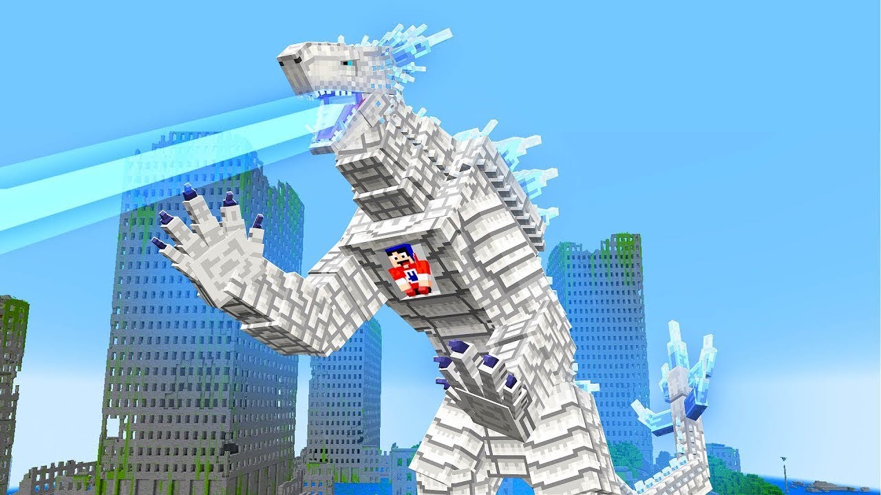 Virei a SHIMO para enfrentar o NUCLEAR GODZILLA no Minecraft
