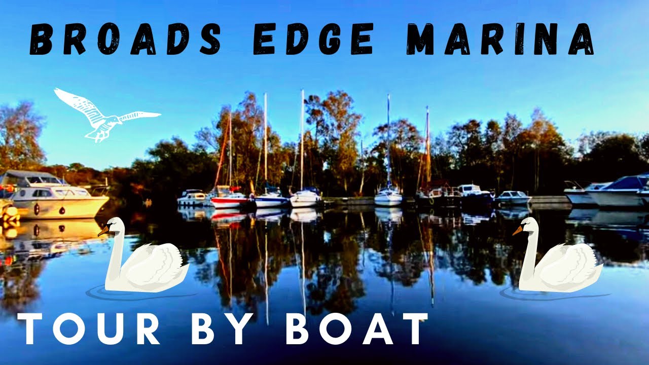Broads edge marina boat yard out of season tour by boat Norfolk broads river ant boats wildlife