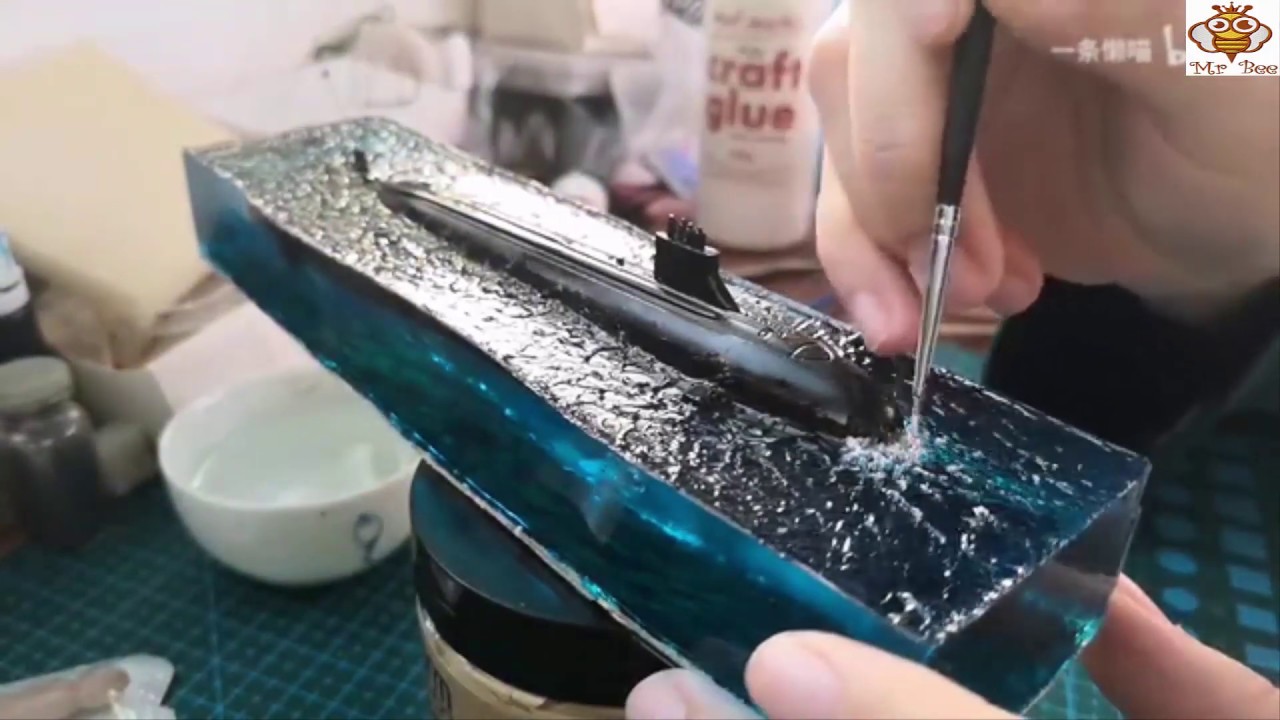 DIY - How to Make a Realistic Ocean Diorama Base - Submarine model