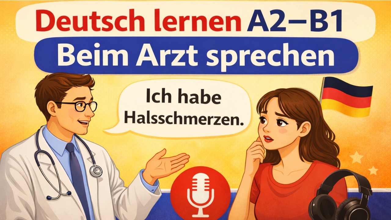 So sprichst du beim Arzt in Deutschland 🇩🇪 (A2/B1 Deutsch Podcast)