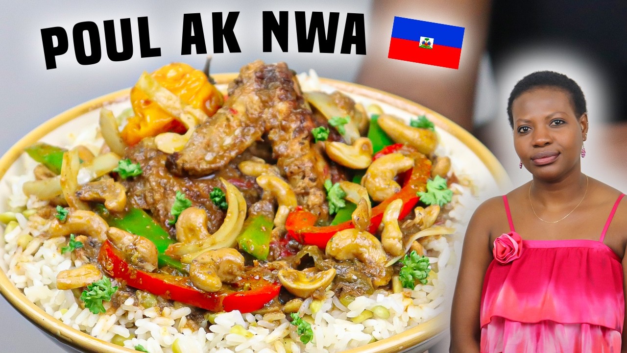 POULET aux NOIX de CAJOU version HAÏTI 🇭🇹 (POUL AK NWA) Cuisine Haïtienne