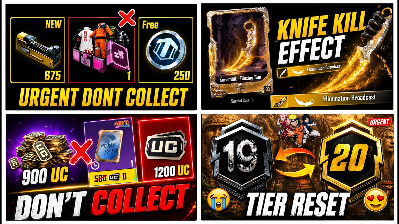 📢Don't Redeem | FREE Lucky Coins Naruto Prize path | A20 Rp Tier Reset Timing | New knife Card Trick