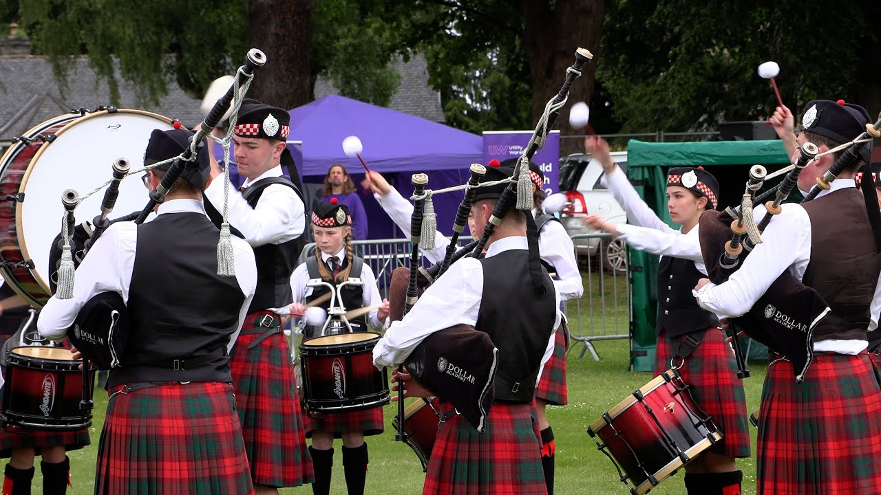 1st for Dollar Academy Pipe Band in Novice Juvenile A at 2024 British Pipe Band Championships