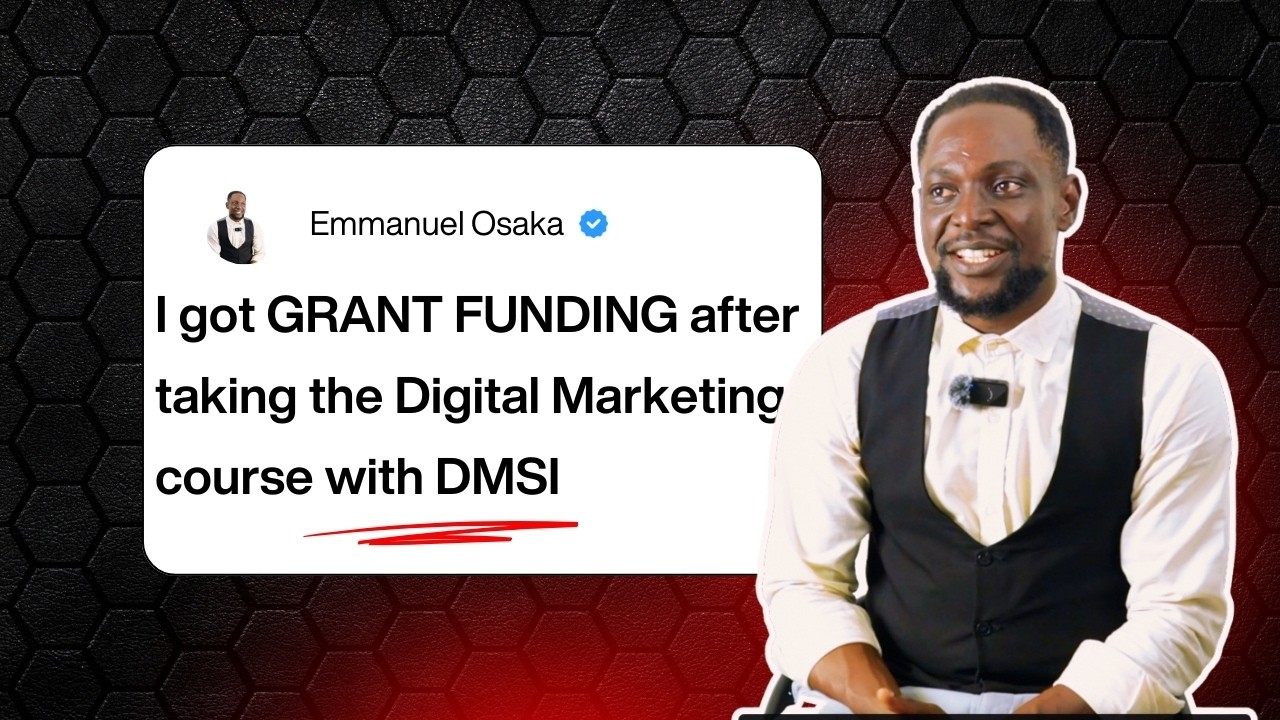 Emmanuel Osaka got a grant funding to start his own agency after the DSMI Training.