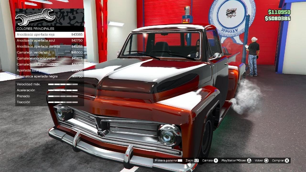 modificando autos de la calle en GTA V una camioneta Ford clásica