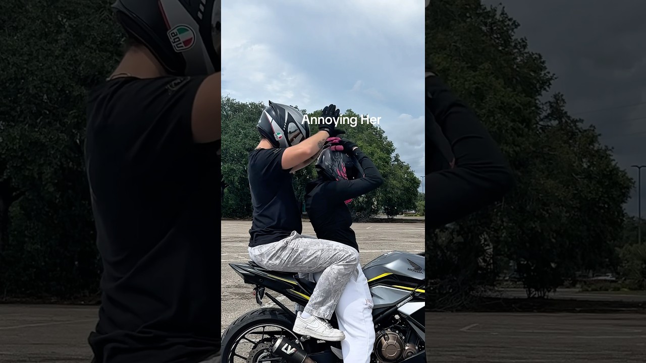 Jestem plecakiem 😂#paramotocyklist&oacute;w #dziewczynamotocyklistka #motocyklista #motocykl #życiemotocyklowe #plecak #śmieszne #rower