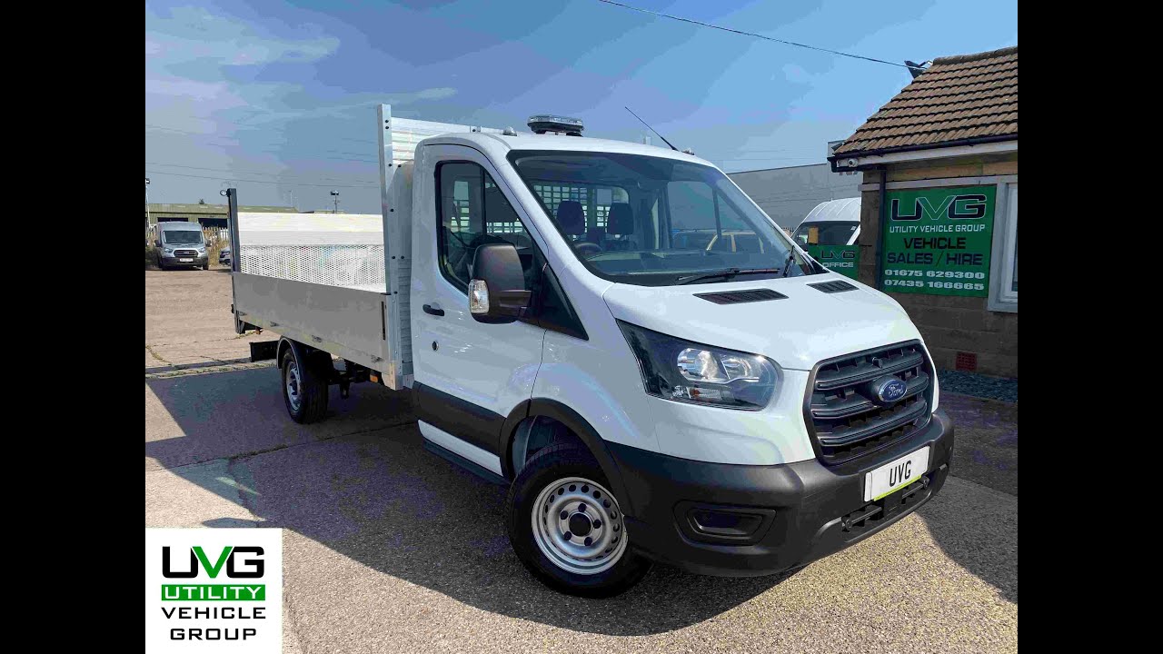 2023 73 Reg Ford Transit 2.0 170PS 350 Dropside 500kg Tail lift Leader RWD L3 - Walk Around