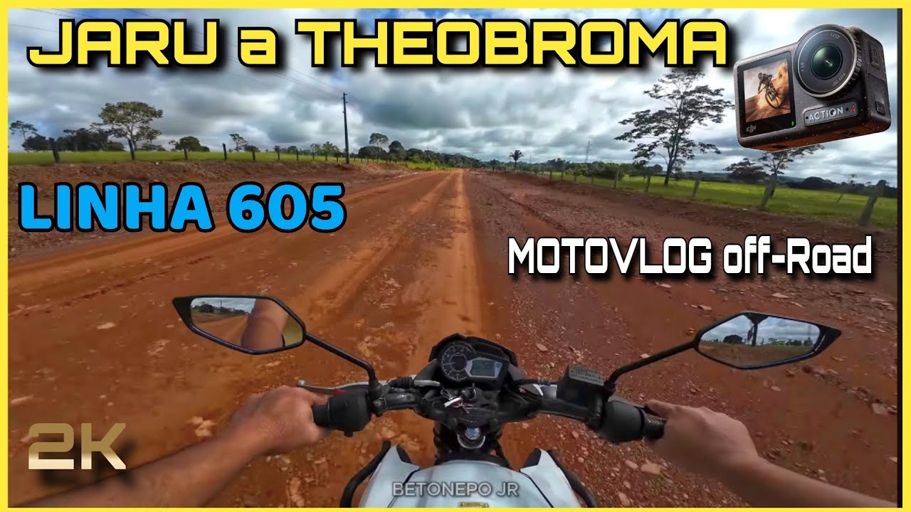 VAMOS de JARU a THEOBROMA pela LINHA 605 - DJI OSMO ACTION 4 + HOLLYLAND LARK A1 #motovlog #djiosmo