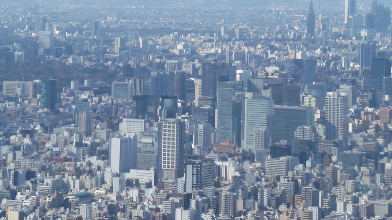 Top floor sky tree view Japan city