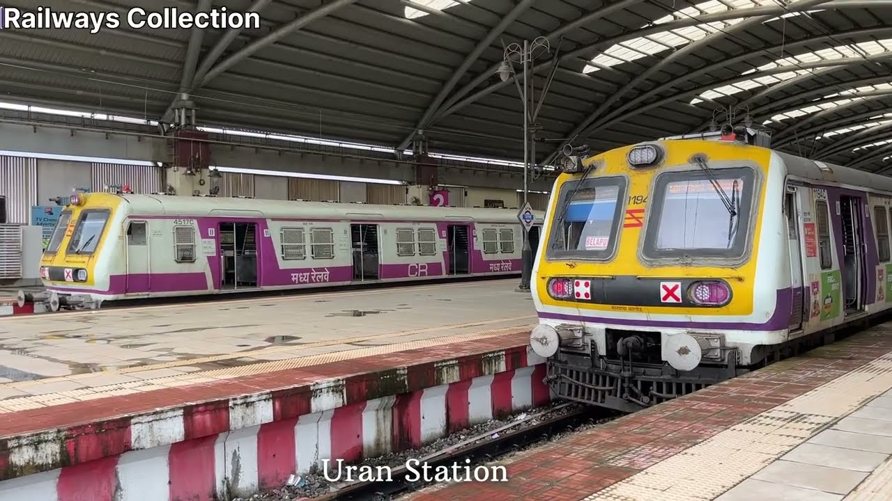 Uran To Belapur CBD Railways Station Local Train Journey ll Mumbai Local Train 