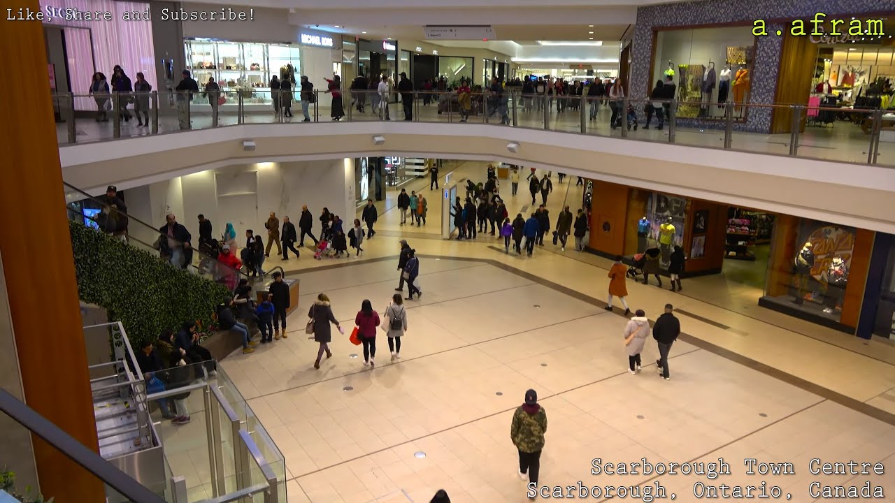 4K Walking Tour of Scarborough Town Centre Mall Scarborough East of Toronto Ontario Canada