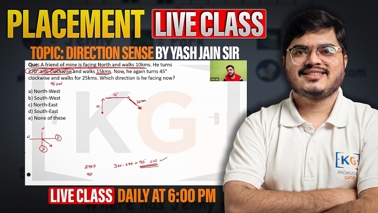 Reasoning for Placements by Yash Sir |Complete Course + PYQs + Tricks |Crack Placements