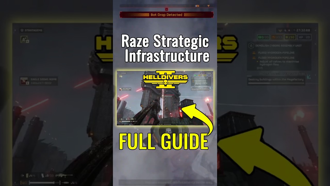 Как быстро завершить строительство стратегической инфраструктуры Raze #helllivers2