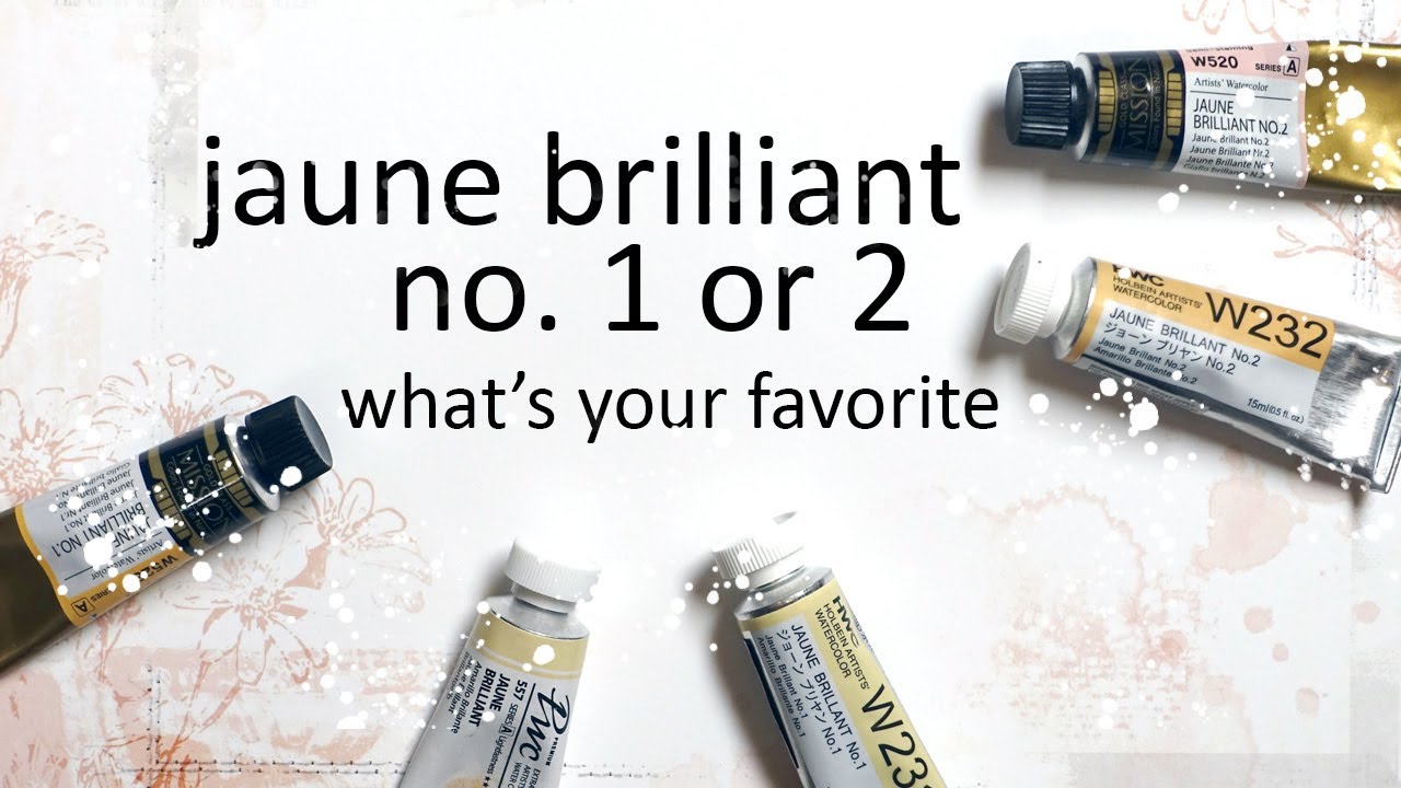 Watercolor Comparison Jaune Brilliant No. 1 & No. 2