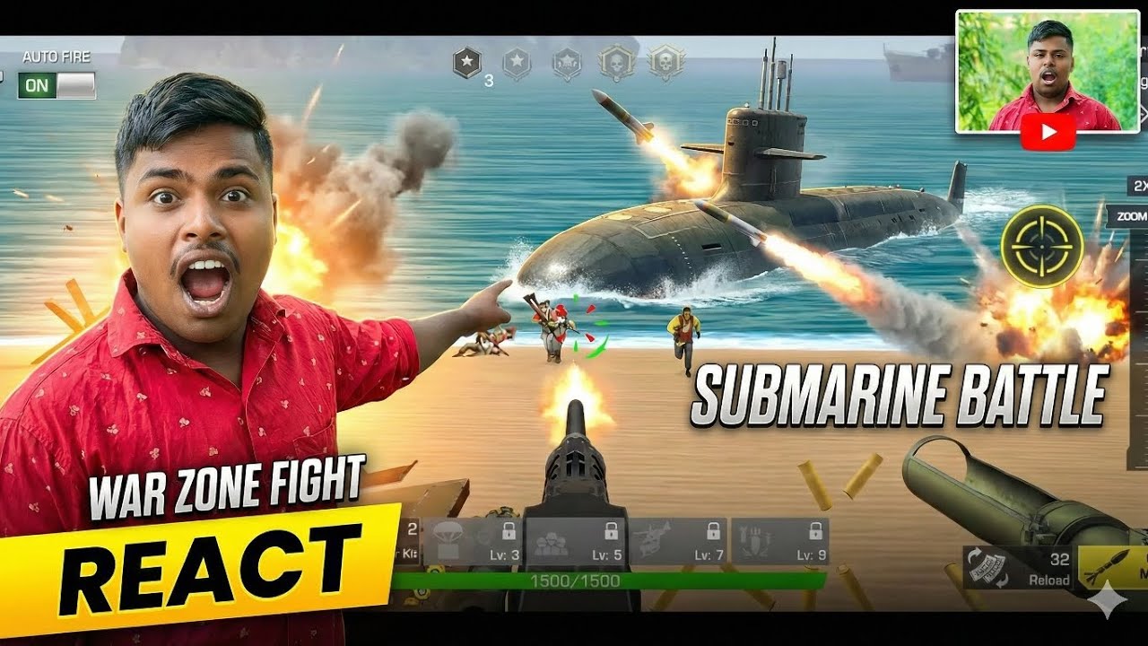 War Zone Submarine Battle Fight And Attack ☠️