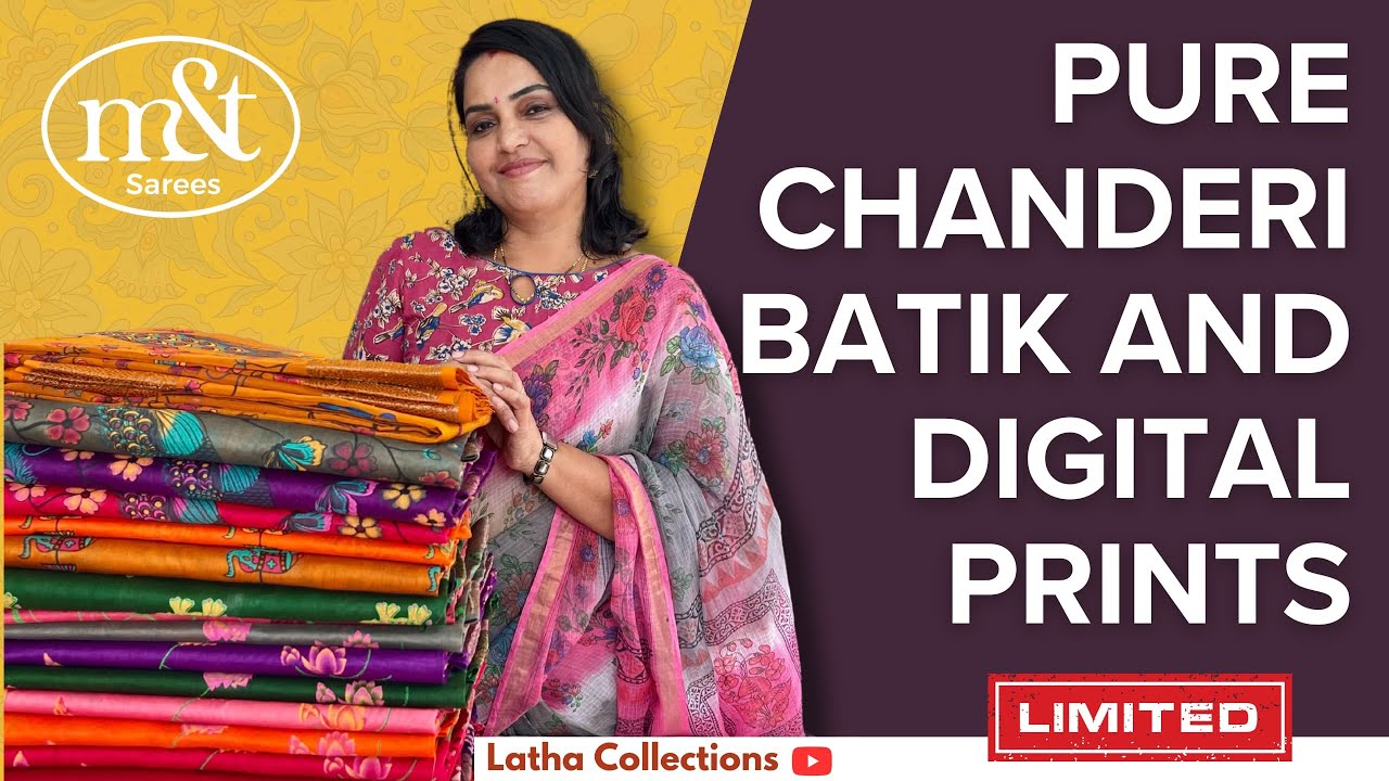 Pure Chanderi Batik prints And Digital Prints.