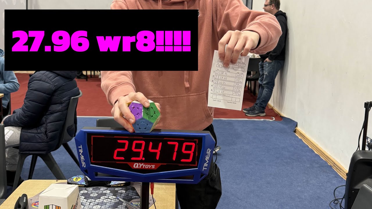 27.96 Wr8/NR megaminx average!!! 