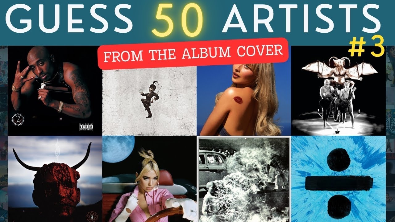 Iconic Album Cover Quiz #3 - Can you name the 50 Artists? 🎵- Music Quiz