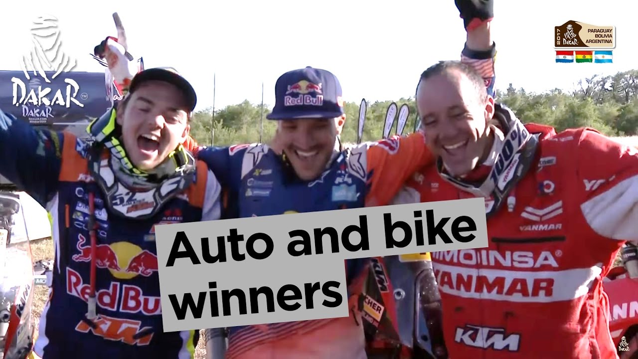 Stage 12 - Top moment: The auto and bike Dakar winners! - Dakar 2017