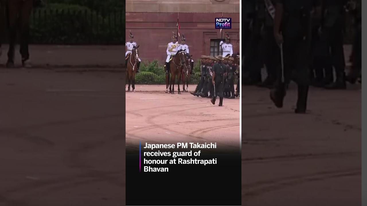 Japanese PM Takaichi receives guard of honour at Rashtrapati Bhavan #Shorts