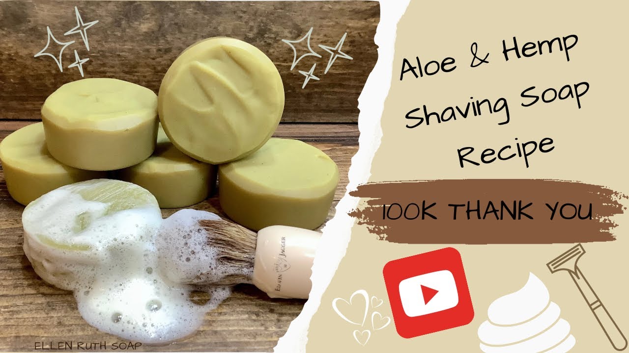 100k YouTube Button❣️ + Sharing my Classic Cold Process Shaving Soap Recipe | Ellen Ruth Soap