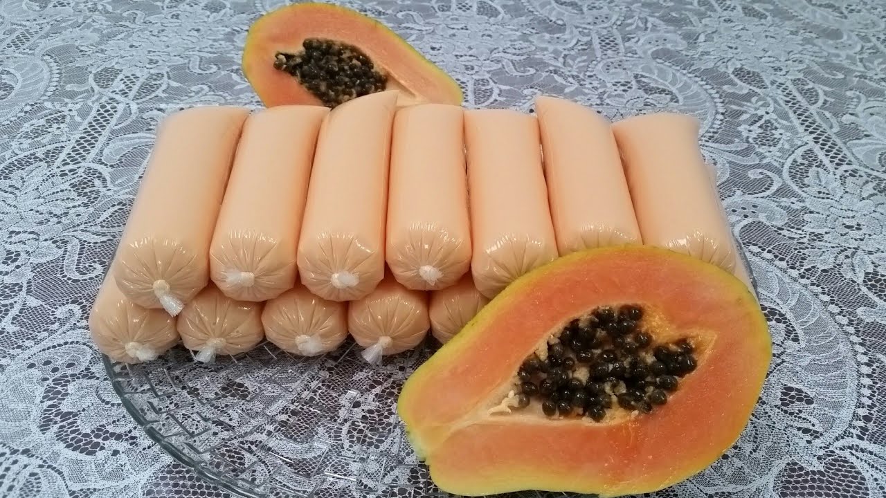 Geladinho Gourmet de Mamão😋😋😋