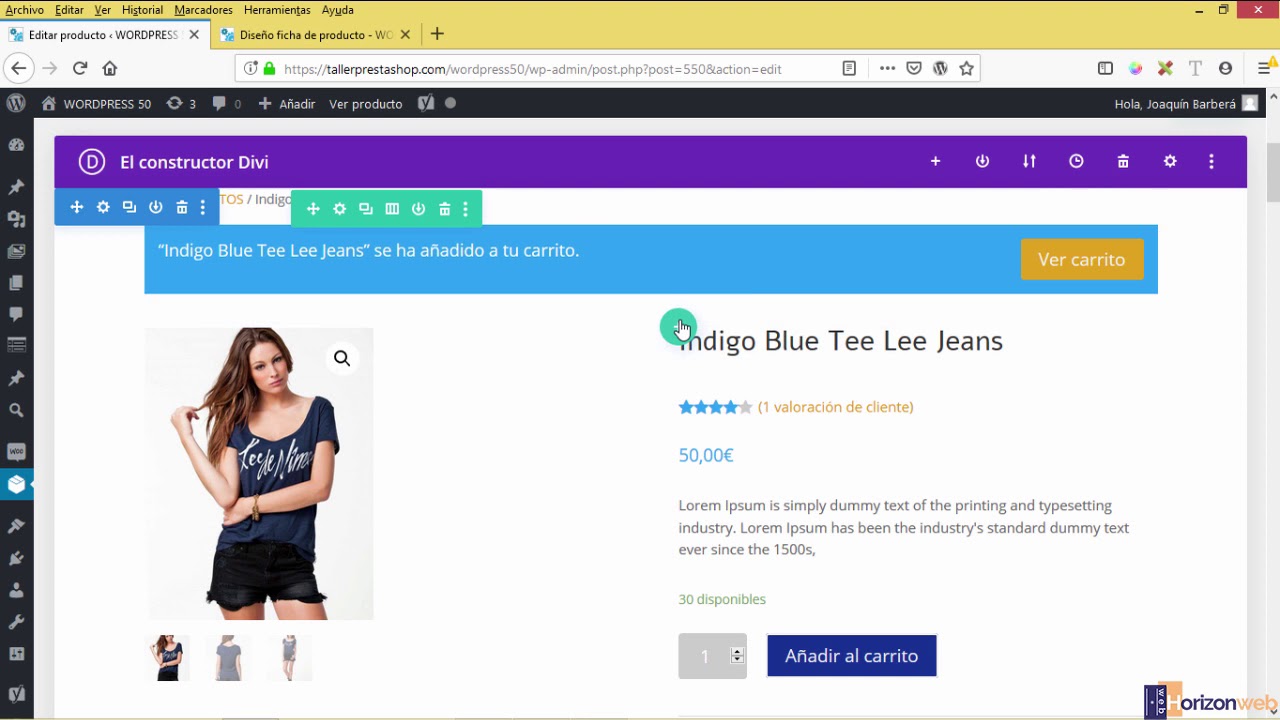 ✒️Módulos Woocommerce de Divi - Cómo usar el DIVI BUILDER con Woocommerce - Producto personalizado