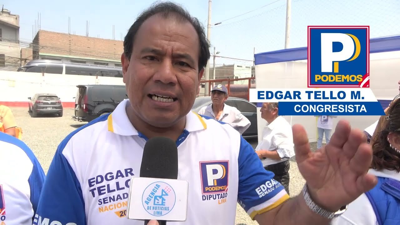 Edgar Tello Montes postula al senado Nacional 2026 con Podemos Per&uacute;