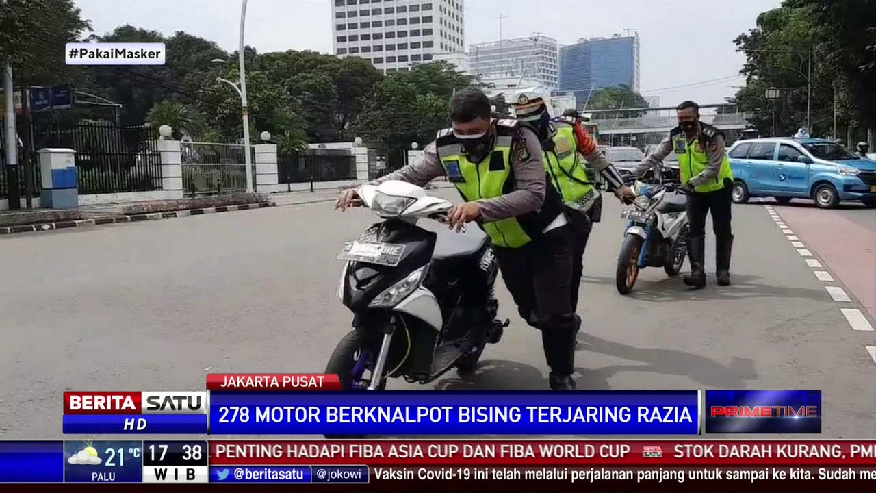 Ratusan Sepeda Motor Knalpot Bising Diamankan Polisi