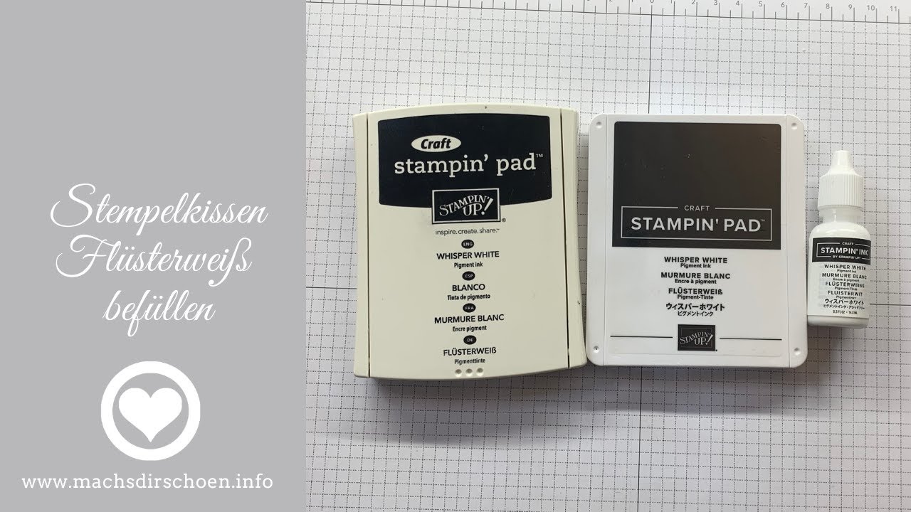 Stampin' Up! Stempelkissen Flüsterweiß befüllen, nachfüllen