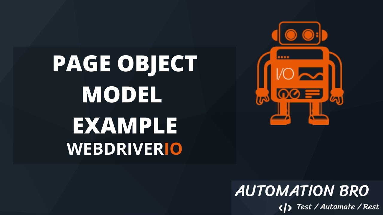 Page Object Model Example - WebdriverIO Tutorial | #8