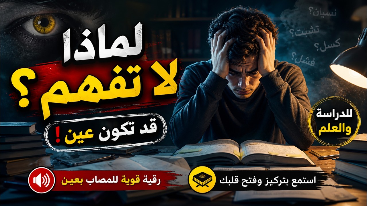 شاهد خروج العين | رقية قوية للمصاب بعين في الدراسة والعلم | استمع اليها بقلبك |