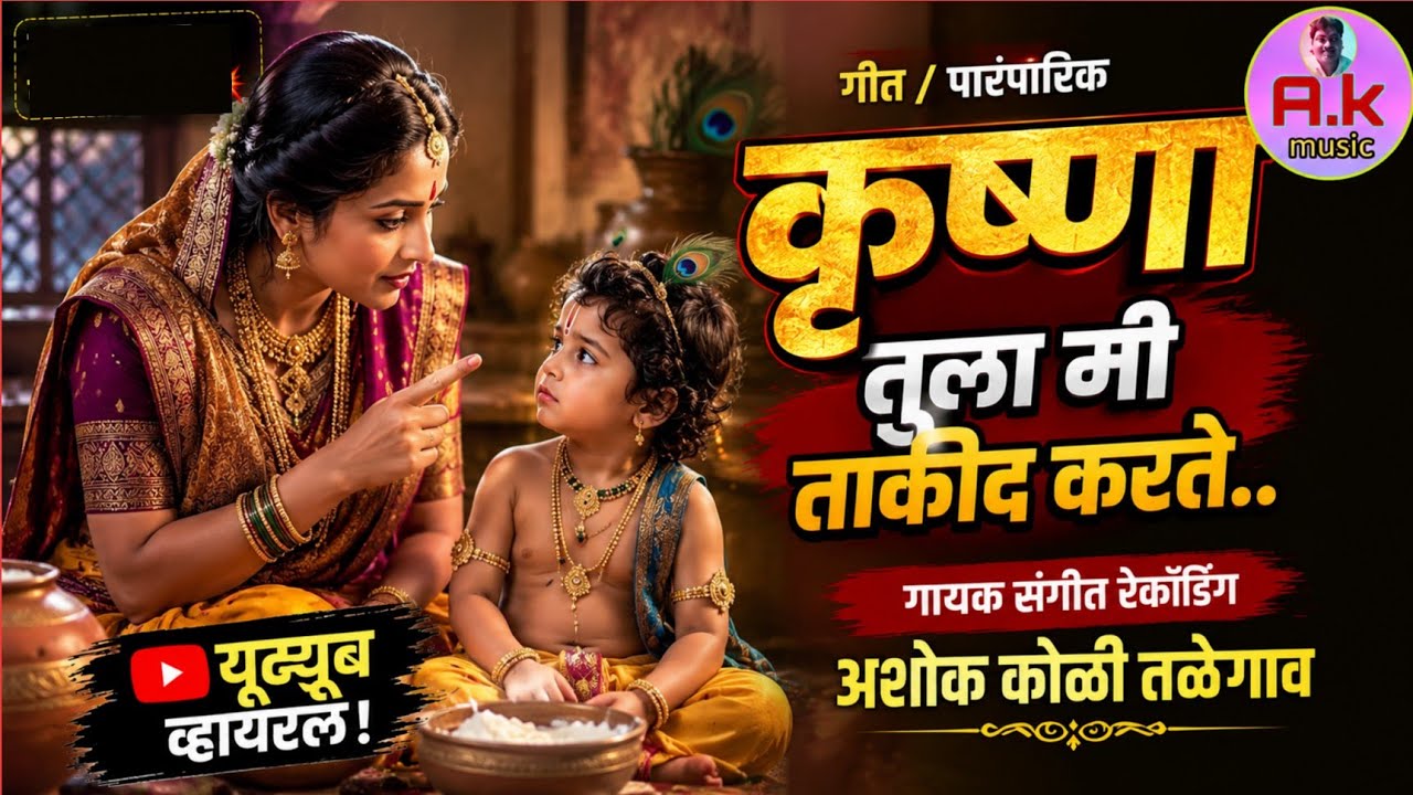 कृष्णा तुला मी ताकीत करते...अशोक कोळी यांच्या सदाबहार आवाजात नक्की बघा December 31, 2024
