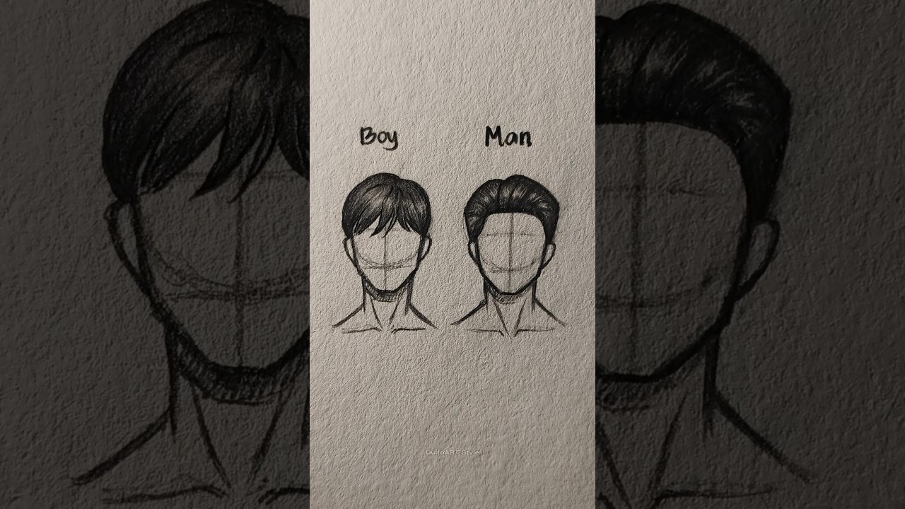 How to draw Boy&Man Hair Tutorial ✏️ #drawing #tutorial #howtodraw #hair #art #sketch