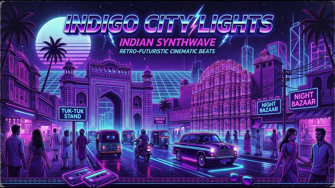 Indigo Citylight 💜 | Indian Synthwave | Midnight Silence | Neon Night Drive Music