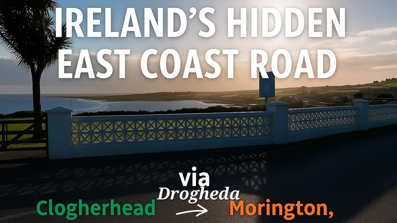 Ireland’s Scenic East Coast Drive in 4K | Coastal Dashcam via Drogheda Town Centre