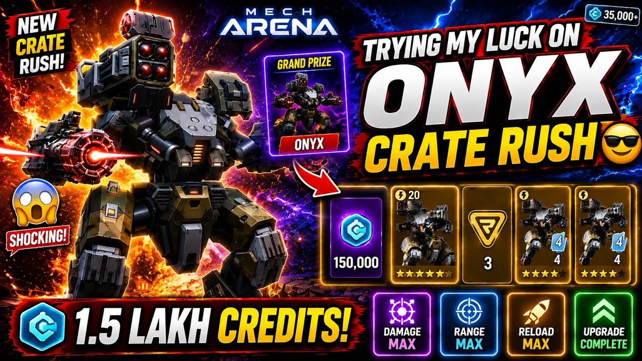 🤯 My Luck Went Crazy in Onyx Crate Rush! | Mech Arena