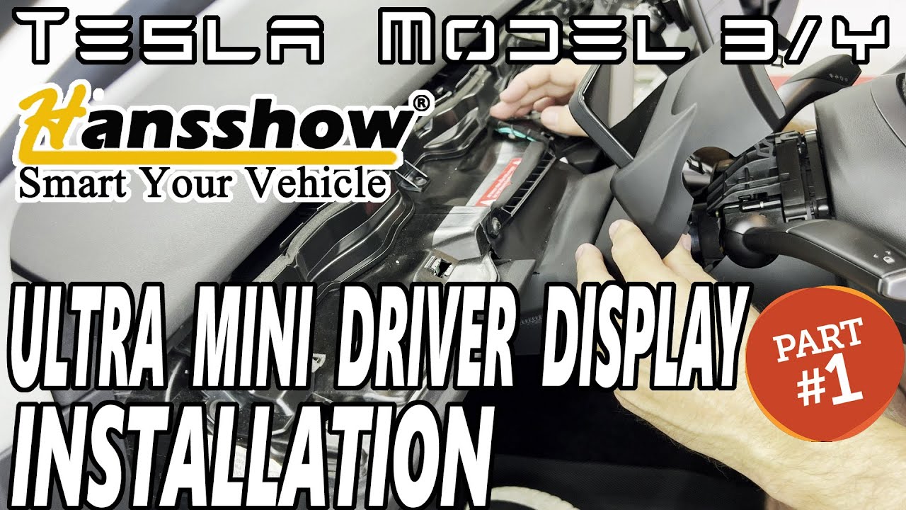 Tesla Model 3/Y - Ultra Mini Driver Display - Installation