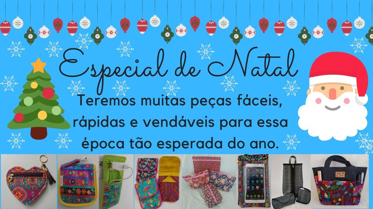 Especial de Natal! - Carteirinha Fácil com Zíper - Aula 37