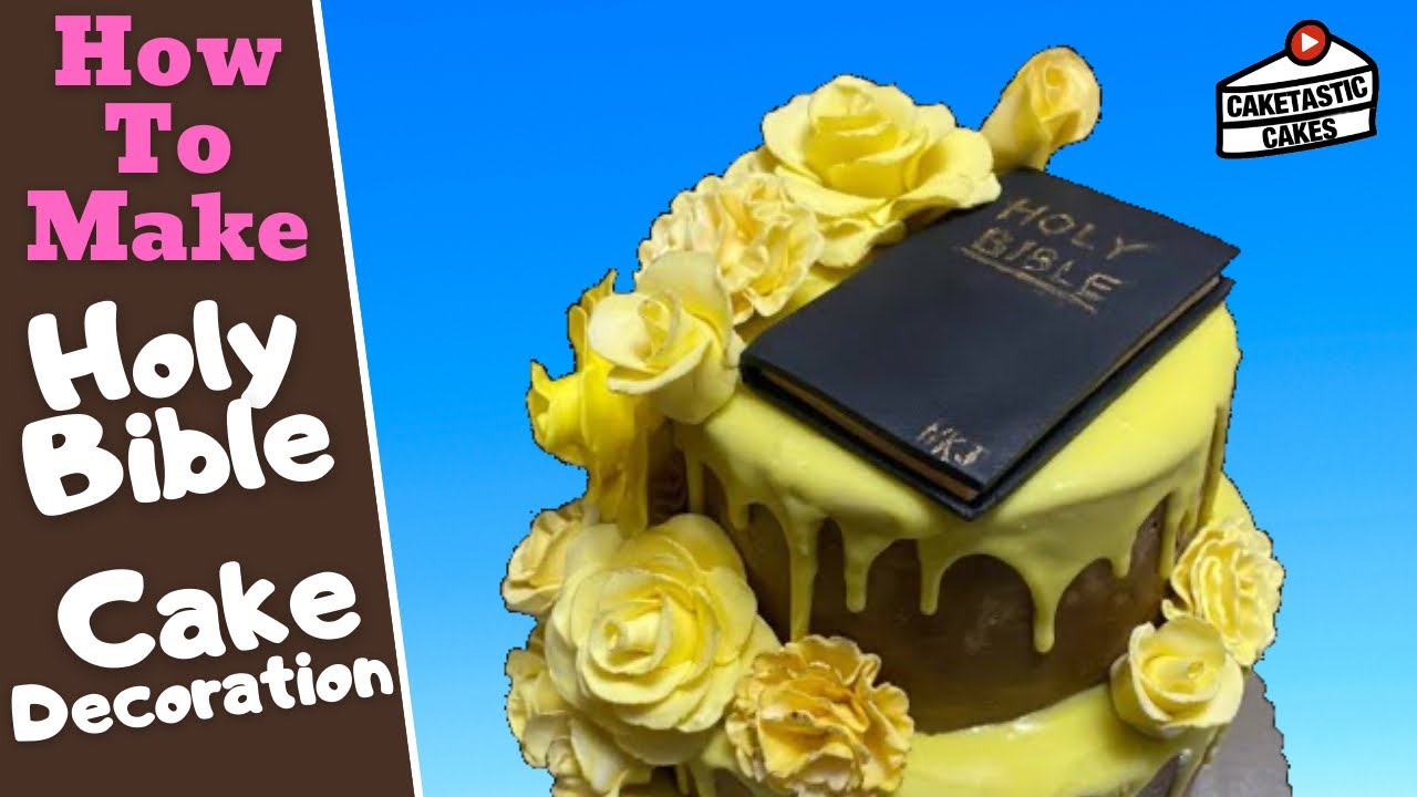 Holy Bible Cake Topper - Religious Cake Tutorial - Cake Decorating Video by Caketastic Cakes