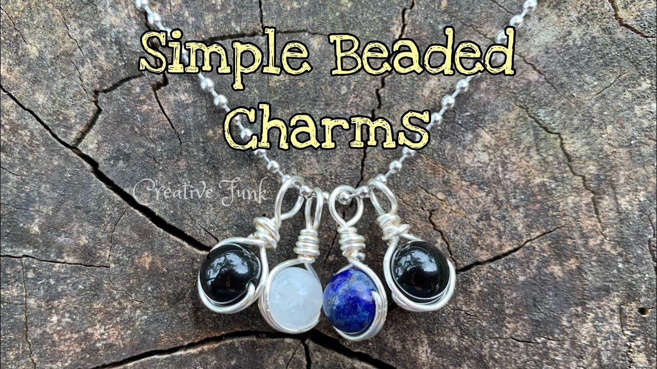 How to wire wrap beaded charms. Simple tutorial 👑