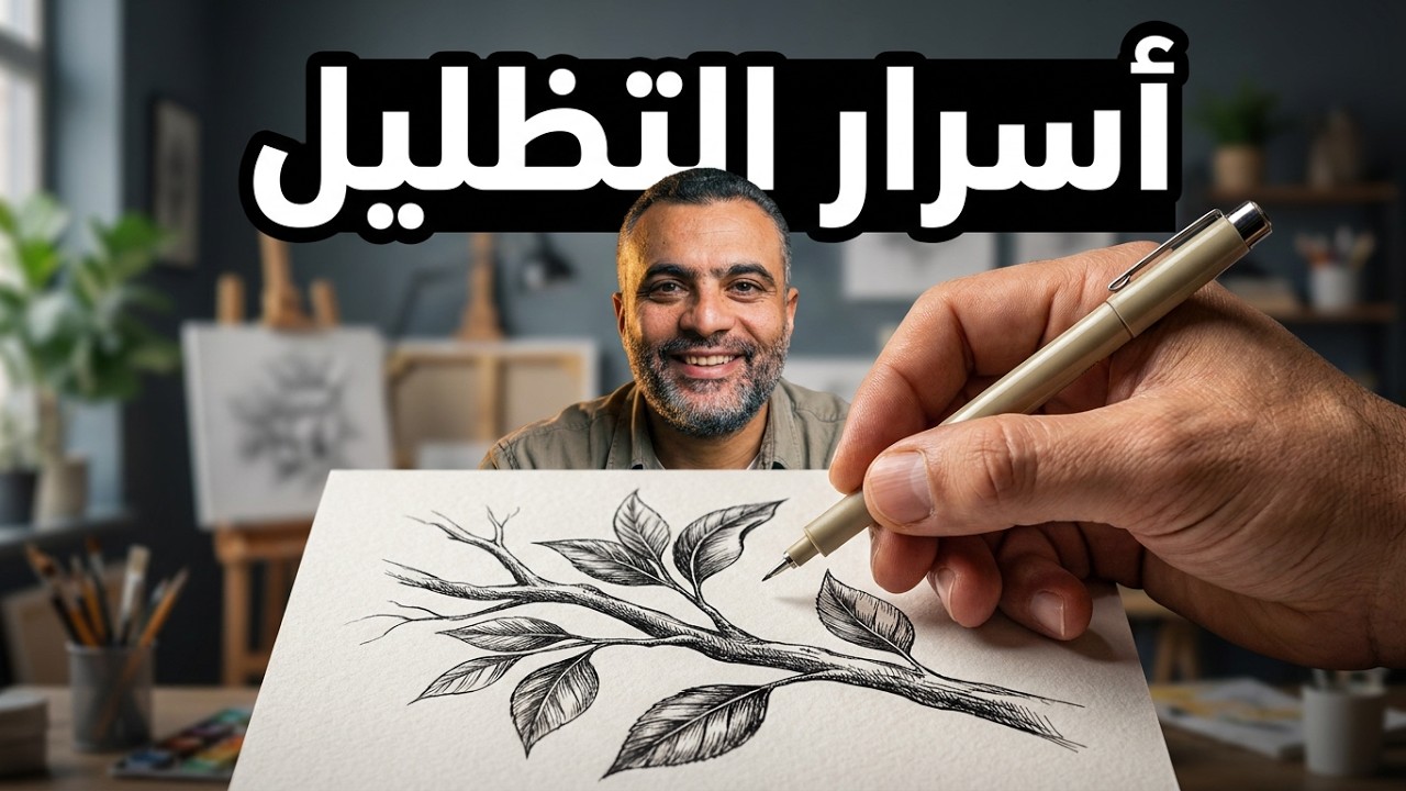 فن التهشير بالحبر ملاحظات احترافية لإتقان تظليل الطبيعة بقلم التحبير!