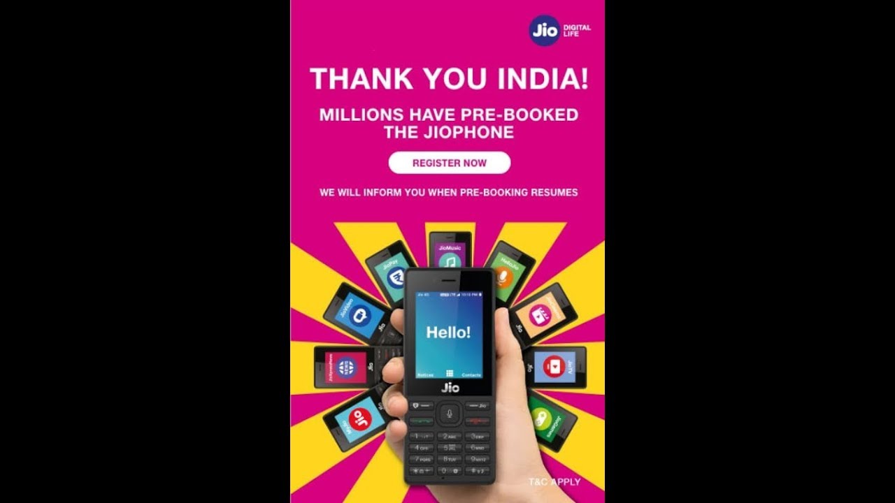 Jio phone online booking free