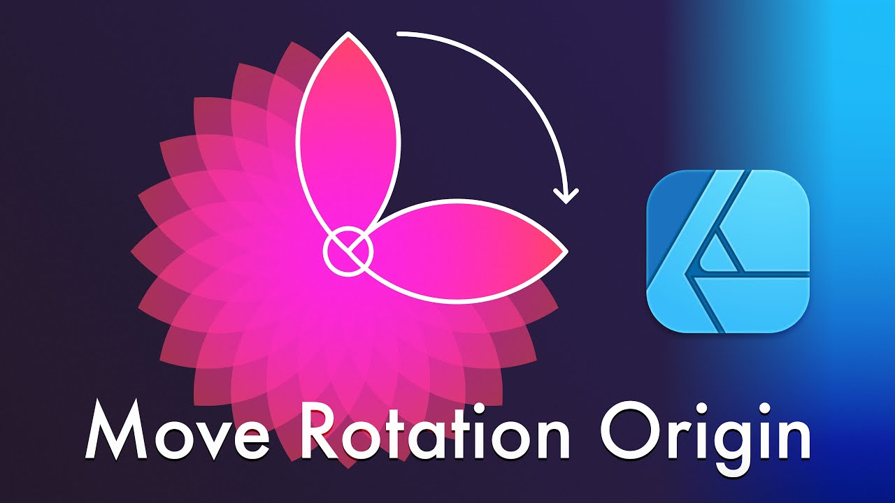 Change Rotation Origin Affinity Designer Tutorial - How to Rotate Around a Specified Point